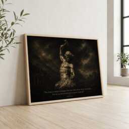 Seneca Stoicism Wall Art, Adversity Motivational Quote, Ancient Roman Philosophy Print, Dark Classical Masculine Decor - thumbnail 3