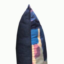 Navy Brushstrokes Pillow - thumbnail 3