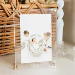 Personalized Acrylic Frame // Custom Picture Photo Gifts Block For Her Wedding Christmas Gift Home Decor - thumbnail 2