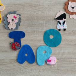 Nursery Decor Personalized Monogrammed Garland Felt Banner Perfect Gifts Car - thumbnail 3