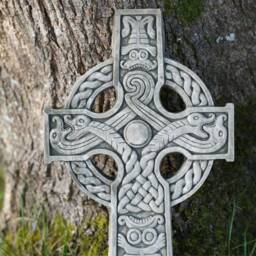 Nordic Cross Hanging Stone Plaque -Outdoor Garden Ornament Viking Celtic British - thumbnail 3