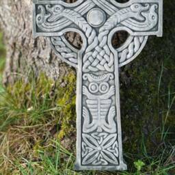 Nordic Cross Hanging Stone Plaque -Outdoor Garden Ornament Viking Celtic British - thumbnail 2