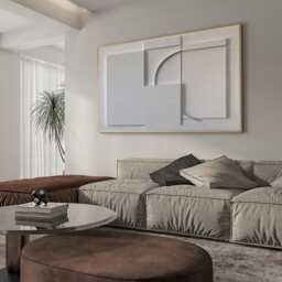 Large Hand-Carved Wood Wall Art, Minimalist White Abstract Texture Relief Sculpture - thumbnail 2