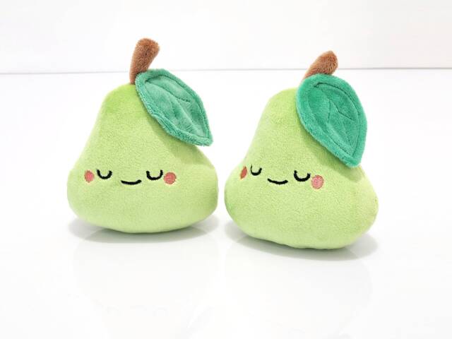 Pear Plush Set Handmade Kawaii Minky Fruit Plushies - image 1