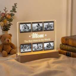 Custom Picture Mom Night Light, Personalized Photo Led Light For Dad, Mothers Day Gift, Best Ever - thumbnail 3