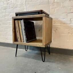 Record Player Stand, Wooden, Vinyl Storage Unit, Turntable Stand - thumbnail 3