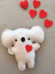 Koala Toy, Valentines Koala, Baby Shower Gift, Kawaii Koala - thumbnail 1