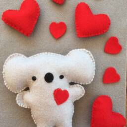 Koala Toy, Valentines Koala, Baby Shower Gift, Kawaii Koala - thumbnail 2
