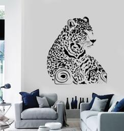 Wall Vinyl Decal Leopard Cheetah Tiger Jungle Mural Art 1464Dz - thumbnail 1