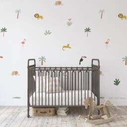 Jungle Animals Removable Wall Decals/Decor Stickers Nursery Boys Room Lion Cheetah Toucan Elephant - thumbnail 3
