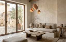 Boho, Wabi-Sabi Ceramic Pendant Light, Organic Minimal Lighting, Hardwired/Plug in - Naaya Nest - thumbnail 1