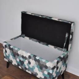 Trunk Tuscany Bench, Upholstered Chest, Clipboard Handmade Made By Rossi Furniture - thumbnail 3