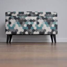Trunk Tuscany Bench, Upholstered Chest, Clipboard Handmade Made By Rossi Furniture - thumbnail 2