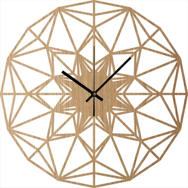 Home Decoration - Wood Wall Clock Arabesque, Living Room Clock, Modern Decor, Wooden Rustic Gift For Couple - image 1