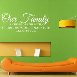 Love Family Friends Happy Joy Quote Wall Sticker Vinyl Mural Decal Home House Apartment Art Decor Free Shipping L009 - thumbnail 1