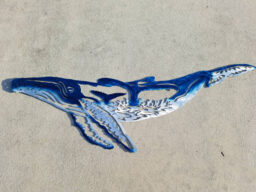 Aluminum Humpback Whale Wall Art, Metal Fish Ocean Fishing Gift, Tropical Decor, Handmade Art - thumbnail 1