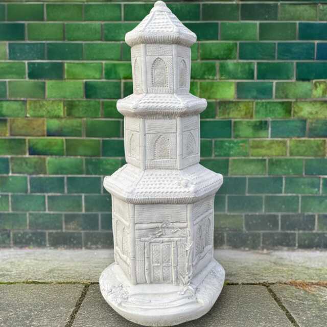 Concrete Pagoda Lantern Figurine Japanese Garden Ornament Outdoor Stone Statue Handmade Sculpture Zen Art Decor Lovers Gift - image 1
