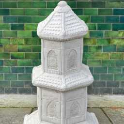 Concrete Pagoda Lantern Figurine Japanese Garden Ornament Outdoor Stone Statue Handmade Sculpture Zen Art Decor Lovers Gift - thumbnail 4