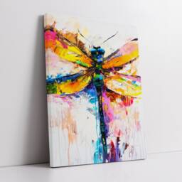 Dragonfly Abstract Bird Oil Painting Splatter Style Pet Animal Flying Wall Art Framed Canvas Poster Print Home/Office Room Decor Gifts - thumbnail 2