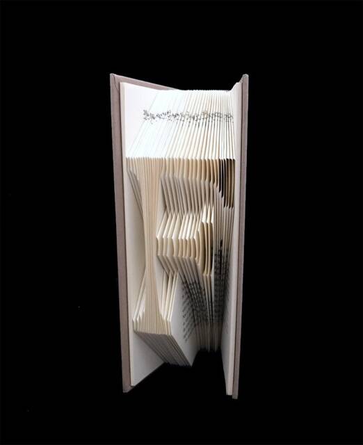 F Monograms Letters Alphabets Characters Folded-Book Art Sculpture - image 1