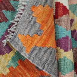 Runner Rug Multicolour, Handmade Artisan Afghan Turkish, Scandinavian, Navajo, Bohemian, Flatweave, Natural Wool Kilim 291x79 cm - thumbnail 4