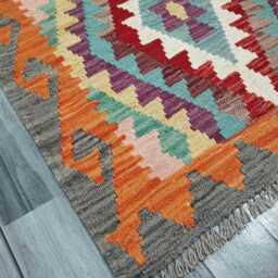 Runner Rug Multicolour, Handmade Artisan Afghan Turkish, Scandinavian, Navajo, Bohemian, Flatweave, Natural Wool Kilim 291x79 cm - thumbnail 3