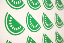 Cool Water Melon Vinyl Wall Art Decals/stickers - Various Colours & Sizes - thumbnail 1