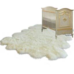 Shaggy Faux Sheepskin Area Rug - Thick Multi Pelt Design, Usa Made - thumbnail 2