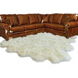 Shaggy Faux Sheepskin Area Rug - Thick Multi Pelt Design, Usa Made - thumbnail 1