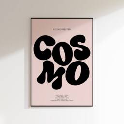 Cosmopolitan Print - Cocktail Poster Wall Art A5 A4 A3 Bold Typographic Drink Bar Groovy Funky - thumbnail 2