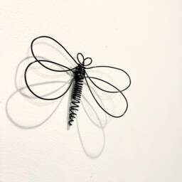 Home Decor, Wall Wire Art. Dragonfly. Bedroom. Dorm Room. Gold. Black. Silver Purple Blue Green. Red. Interior Design. 3D. Handmade - thumbnail 2