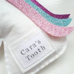 Tooth Pillow Girly Unicorn Fairy First Loss Pouch Visit Personalised Cute Decor Girl - thumbnail 2