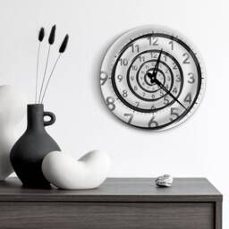Time Travel Clock, Spiral Infinity Unique Wall Minimalist Modern Large Clock - thumbnail 2