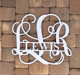 Personalized Family Name Monogram Sign, 3D Wall Hanging, Nursery Wooden Letters, Custom Last Sign - thumbnail 1