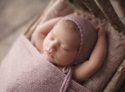 Baby Alpaca Blanket, Dusty Rose Newborn Knit Wrap, Girl Light Old Pink, Cream, Ivory, Blue Boy Blanket - thumbnail 1