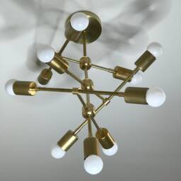 Meriter Modern Geometric Sputnik 10 Light 3 Layer Mid Century Industrial Ceiling Chandelier - thumbnail 3