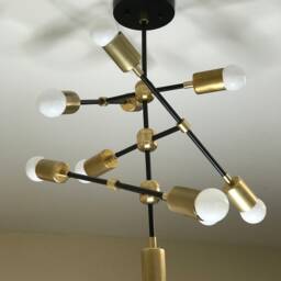 Meriter Modern Geometric Sputnik 10 Light 3 Layer Mid Century Industrial Ceiling Chandelier - thumbnail 2