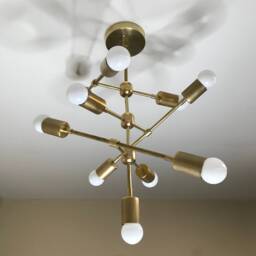 Meriter Modern Geometric Sputnik 10 Light 3 Layer Mid Century Industrial Ceiling Chandelier - thumbnail 1