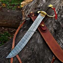 Hand Forged Replica Damascus Sword, Custom Made Sword For Wall Hanging, Gift Him, Father's Day Gift