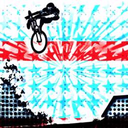 Stars & Stripes Beach Towel Bicycle Art, American Flag, Mtb Gift - thumbnail 3