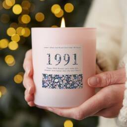 30Th Birthday Candle Floral Birth Year, Pink Jar - thumbnail 1