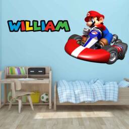 Super Mario Decals, Game Room, Vintage Nintendo Wall Designs, Murals, Mario Art, Mario Kart - thumbnail 2
