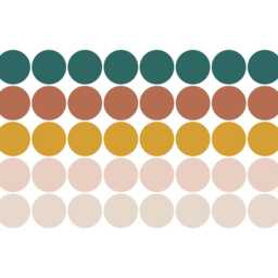 Boho Polka Dot Wall Decals Neutral Nursery Decor, 40 Fabric Stickers - thumbnail 2