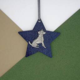 Jack Russell Wooden Star -Jack Christmas Ornament - Tree Decoration Dog Hanging Mum Gift - thumbnail 3
