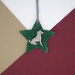 Jack Russell Wooden Star -Jack Christmas Ornament - Tree Decoration Dog Hanging Mum Gift - thumbnail 2