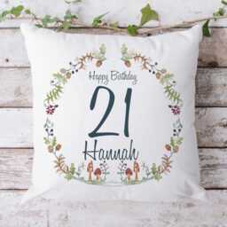 Personalised 21st Birthday Cushion - Flamingo Gift For Her - thumbnail 4