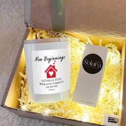 New Home Beginnings Candle Soy Wax, Moving Keepsake - thumbnail 1