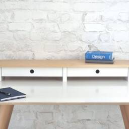 Monitor Stand Jubi 109 cm Wide Ash Wood - thumbnail 3