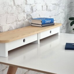 Monitor Stand Jubi 109 cm Wide Ash Wood - thumbnail 2