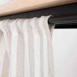 Linen Kitchen Curtains, Cafe Linen Drapery For Kitchen, Privacy Tier Valances Bookshelf, Shelf Cabinet Skirt - thumbnail 2